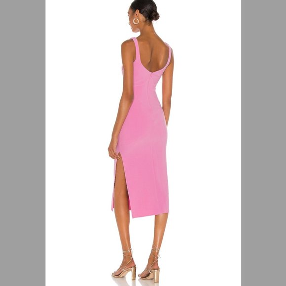 Bec & Bridge Joelle Midi Dress Pink - Size : US 6 - Picture 4 of 9